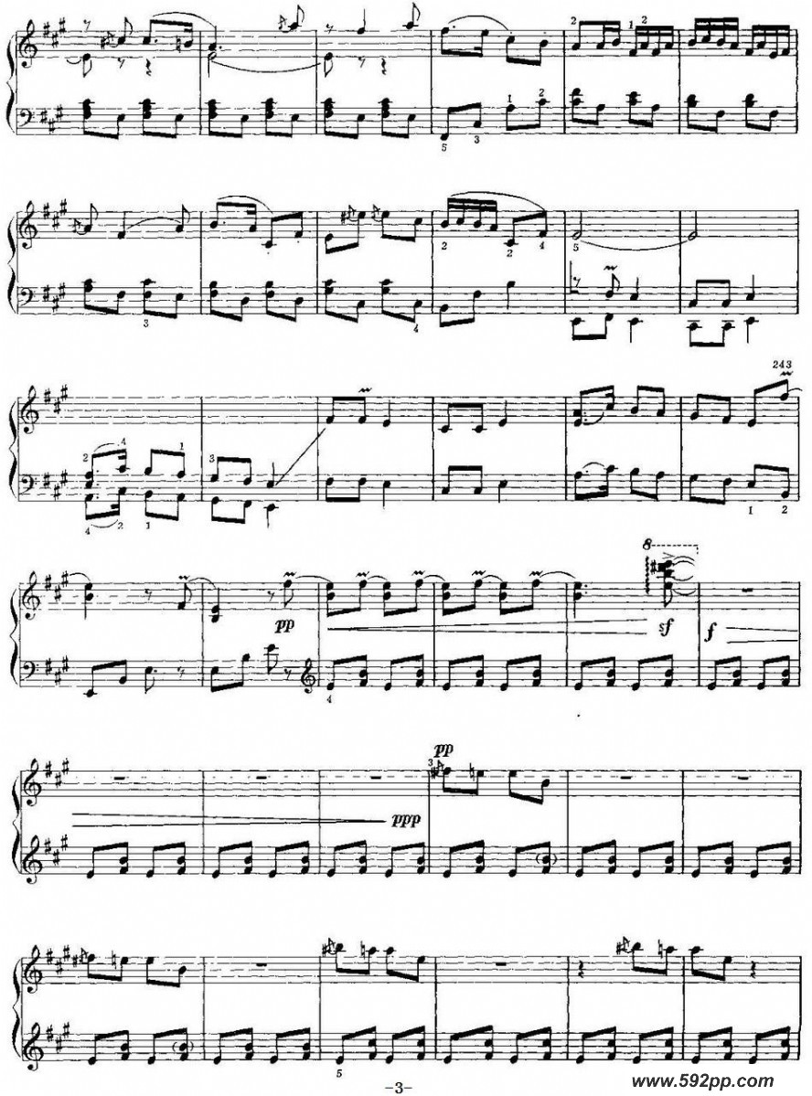 歌曲中国钢琴名曲30首:百鸟朝凤的简谱歌谱下载