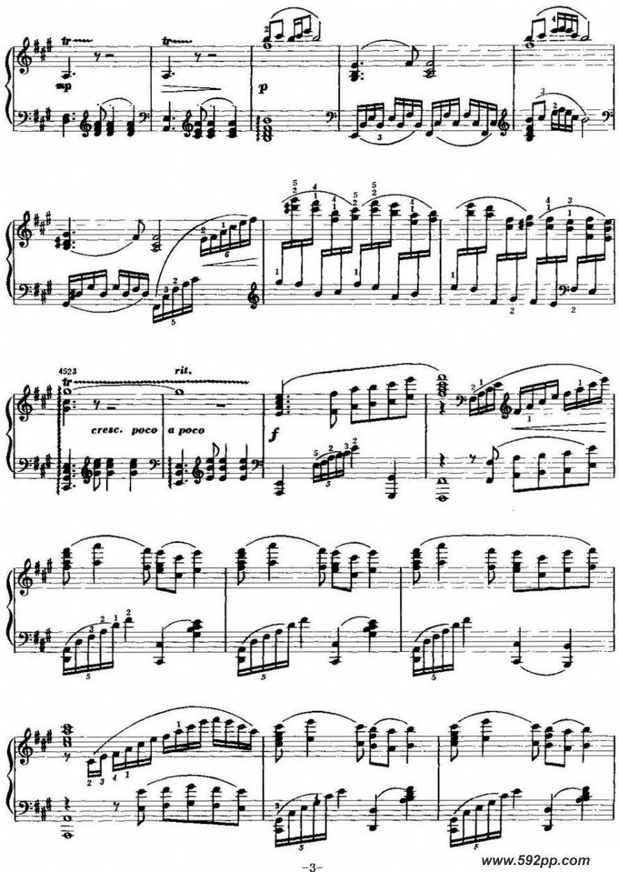 歌曲中国钢琴名曲30首:彩云追月的简谱歌谱下载