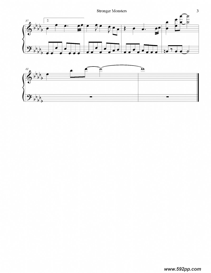 歌曲Stronger Monsters的简谱歌谱下载