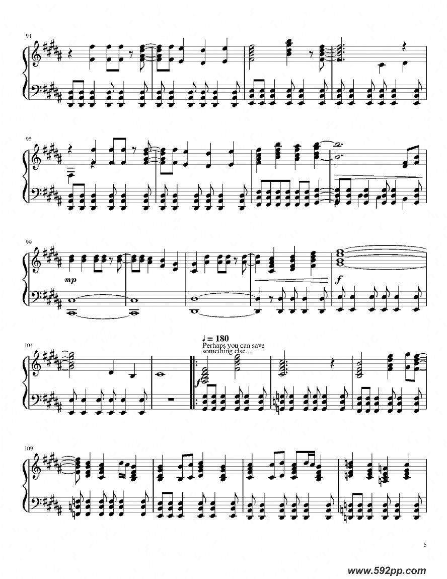 歌曲hopes and dream的简谱歌谱下载