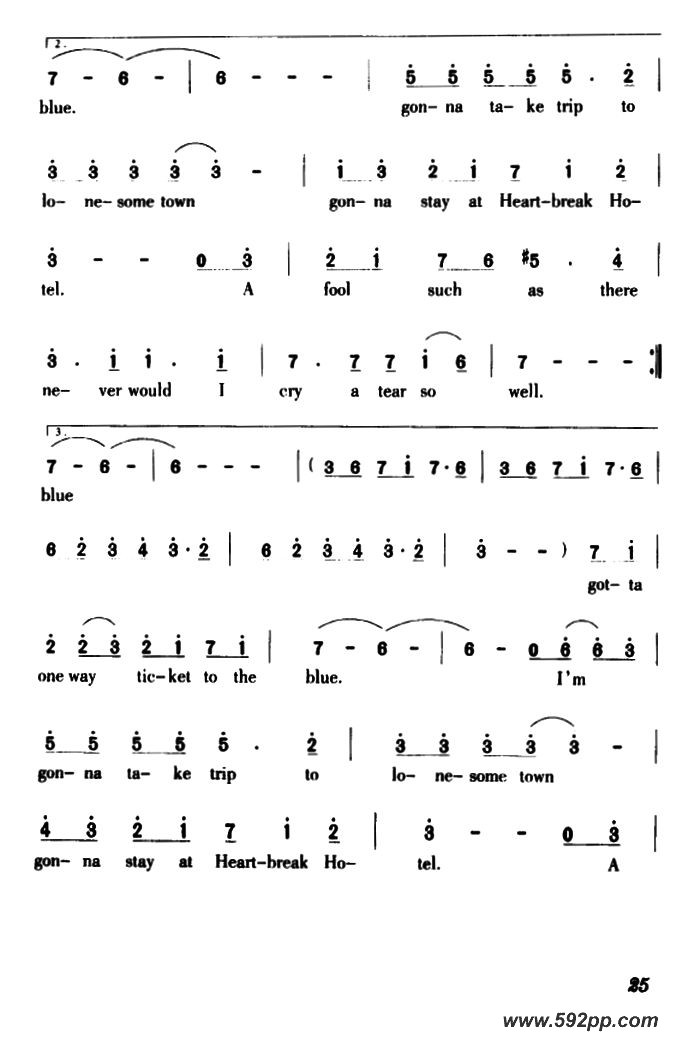 歌曲one way ticket的简谱歌谱下载