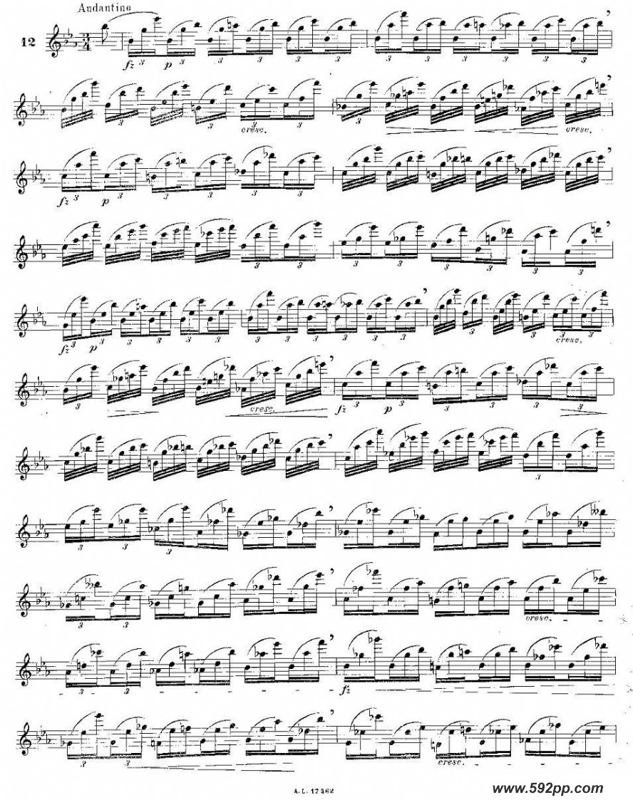 歌曲12首大技巧练习曲之12的简谱歌谱下载