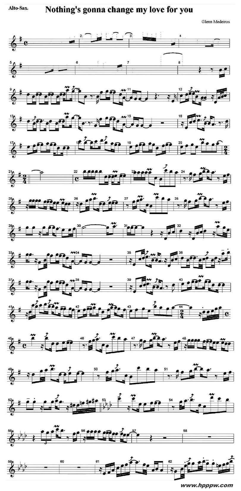 nothing gonna chsbge my love for you - altoļ׸